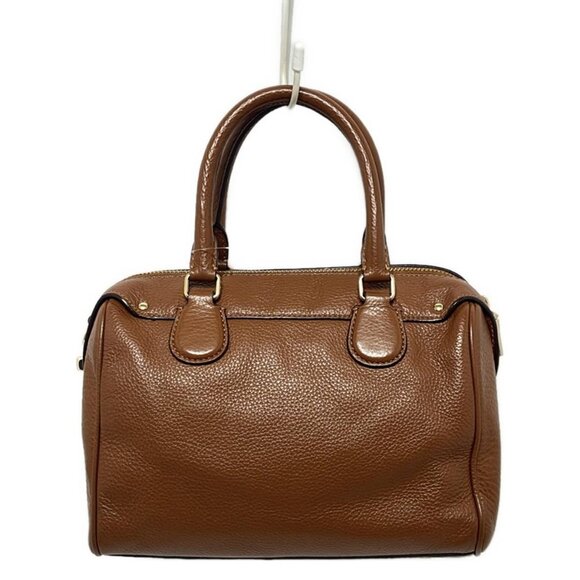 Auth COACH Pebbled Leather Bennett Mini Satchel F36677 Brown Leather - Handbag - Picture 3 of 10